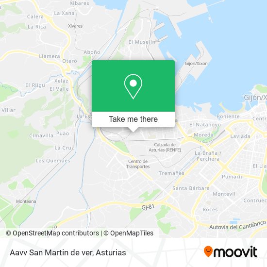 mapa Aavv San Martin de ver