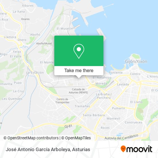 José Antonio García Arboleya map
