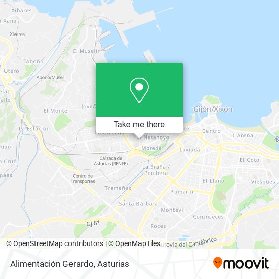 Alimentación Gerardo map