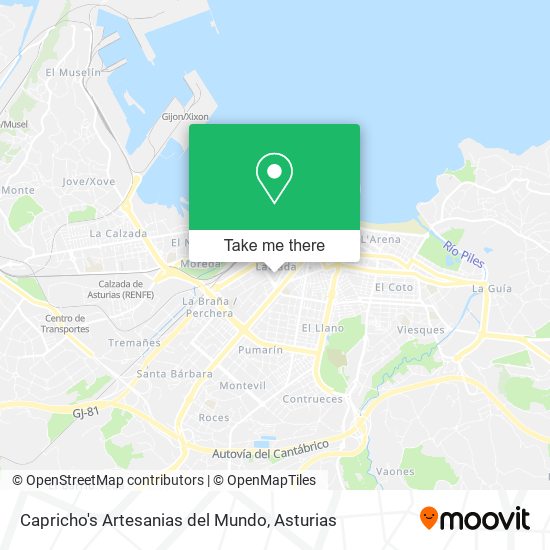 Capricho's Artesanias del Mundo map