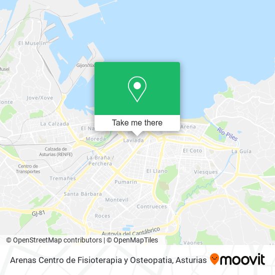 Arenas Centro de Fisioterapia y Osteopatia map
