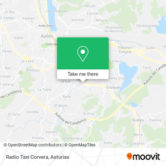 mapa Radio Taxi Corvera