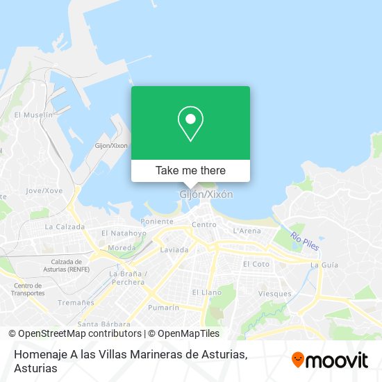 mapa Homenaje A las Villas Marineras de Asturias