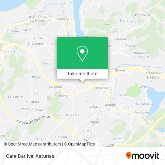 Cafe Bar Ive map