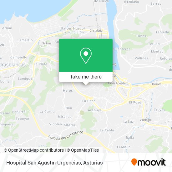 Hospital San Agustín-Urgencias map