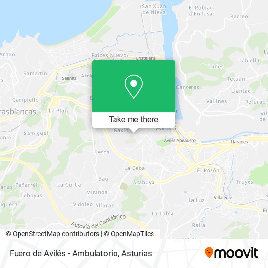 mapa Fuero de Avilés - Ambulatorio