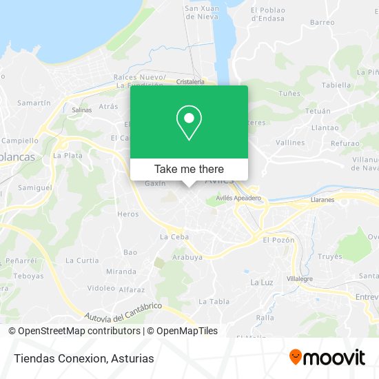 Tiendas Conexion map