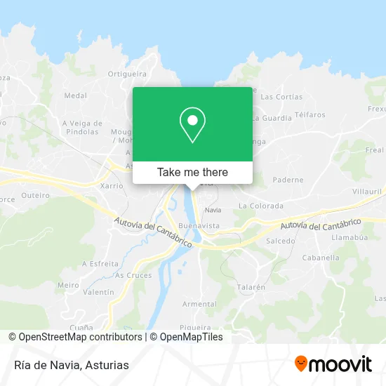 Ría de Navia map
