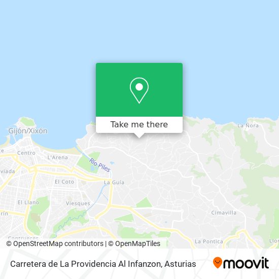 mapa Carretera de La Providencia Al Infanzon