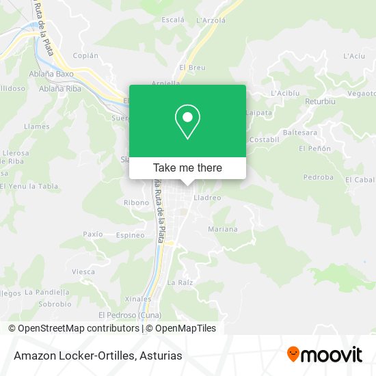 Amazon Locker-Ortilles map