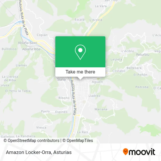 Amazon Locker-Orra map