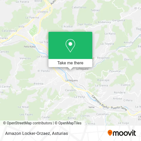 Amazon Locker-Orzaez map