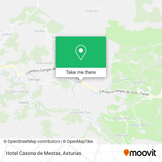 Hotel Casona de Mestas map