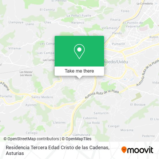 Residencia Tercera Edad Cristo de las Cadenas map