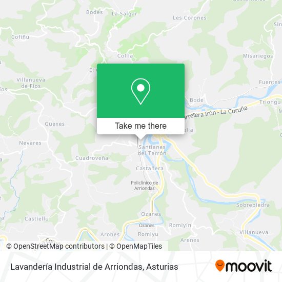 Lavandería Industrial de Arriondas map