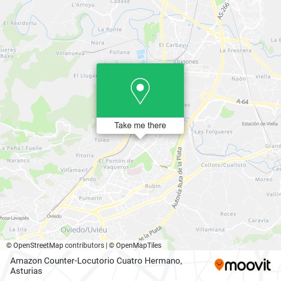 mapa Amazon Counter-Locutorio Cuatro Hermano