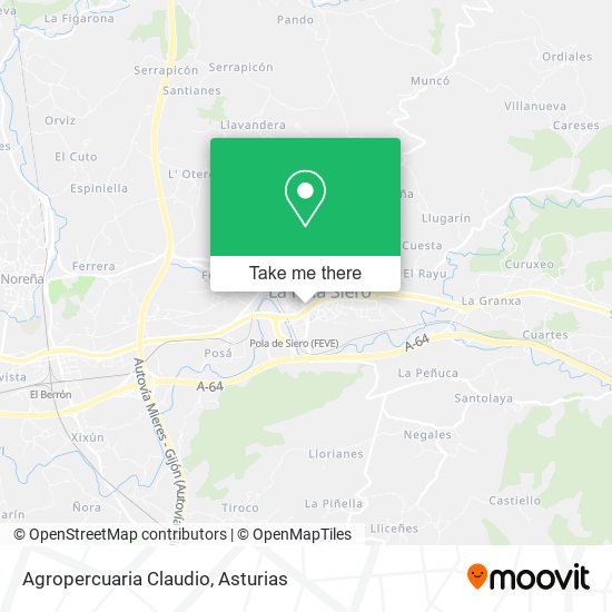 Agropercuaria Claudio map
