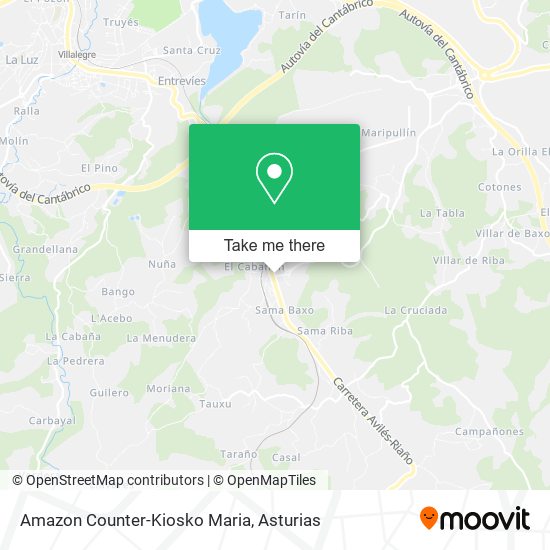 Amazon Counter-Kiosko Maria map