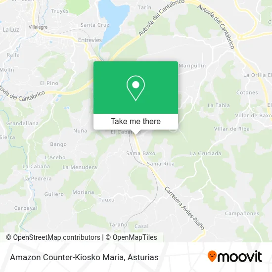 Amazon Counter-Kiosko Maria map