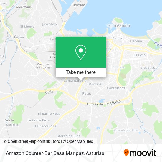 mapa Amazon Counter-Bar Casa Maripaz