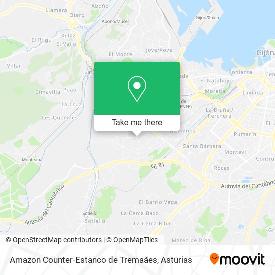 mapa Amazon Counter-Estanco de Tremaães