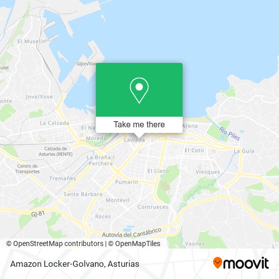 mapa Amazon Locker-Golvano
