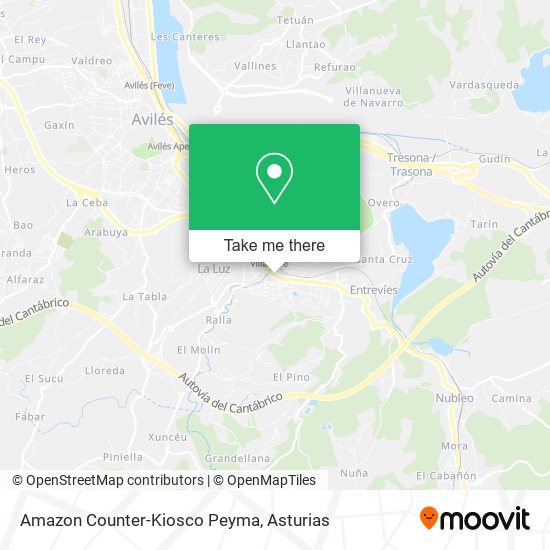 Amazon Counter-Kiosco Peyma map