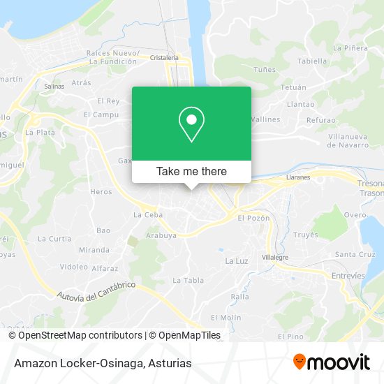 Amazon Locker-Osinaga map