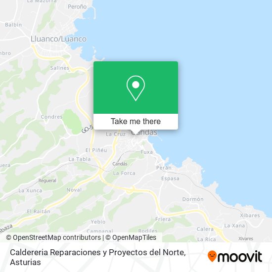 mapa Caldereria Reparaciones y Proyectos del Norte