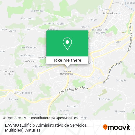mapa EASMU (Edificio Administrativo de Servicios Múltiples)