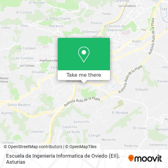 Escuela de Ingeniería Informatica de Oviedo (EII) map