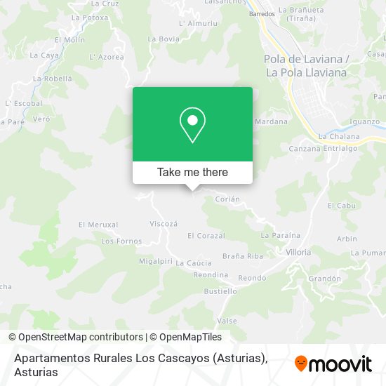 Apartamentos Rurales Los Cascayos (Asturias) map
