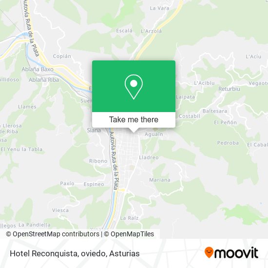Hotel Reconquista, oviedo map