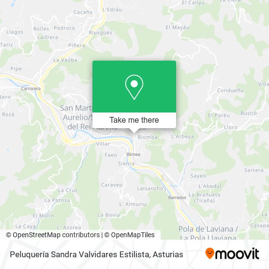 Peluquería Sandra Valvidares Estilista map