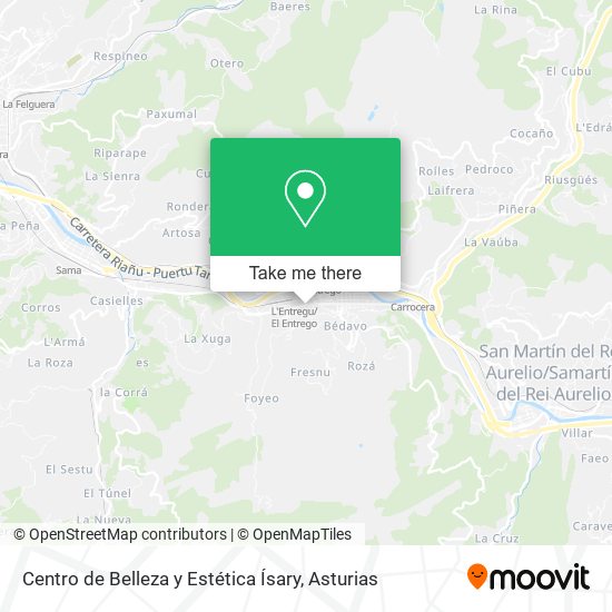 mapa Centro de Belleza y Estética Ísary