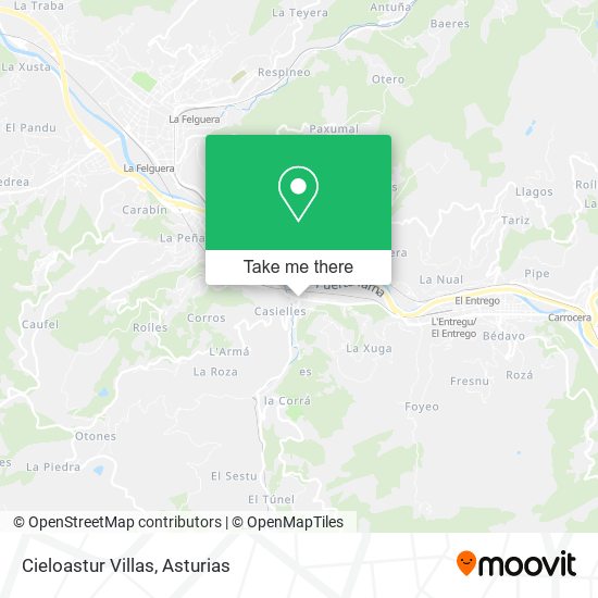 Cieloastur Villas map