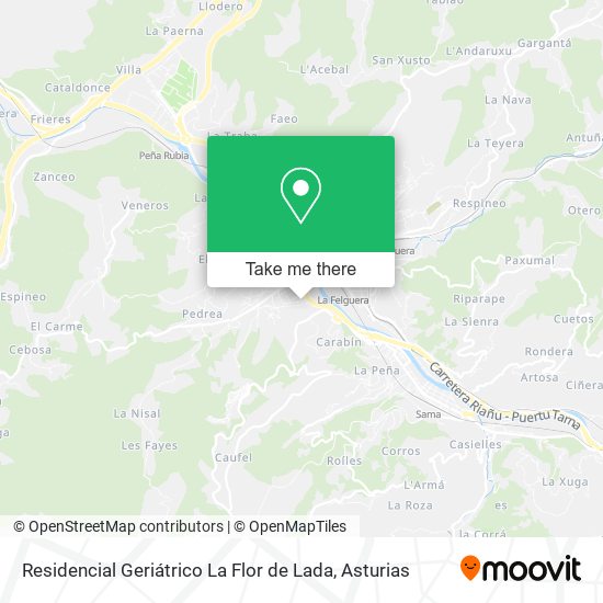 Residencial Geriátrico La Flor de Lada map