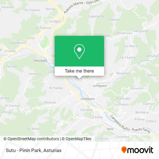 Sutu - Pinín Park map