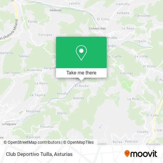 mapa Club Deportivo Tuilla