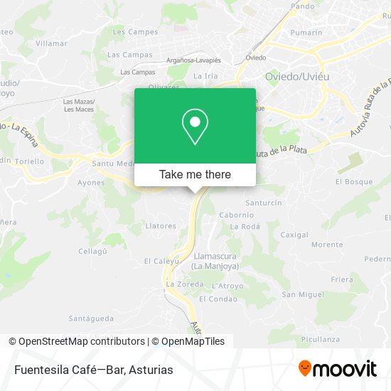 Fuentesila Café—Bar map
