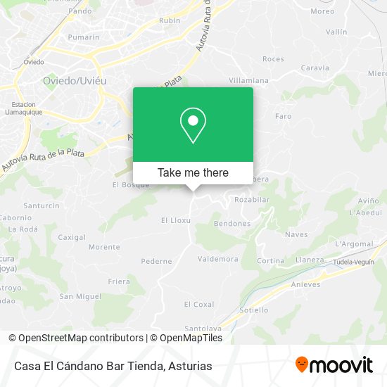 Casa El Cándano Bar Tienda map