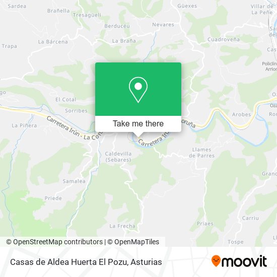 Casas de Aldea Huerta El Pozu map