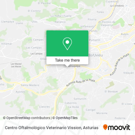 Centro Oftalmológico Veterinario Vission map