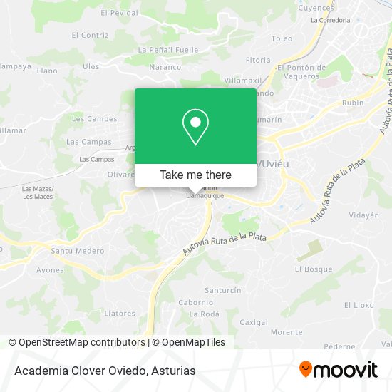 Academia Clover Oviedo map