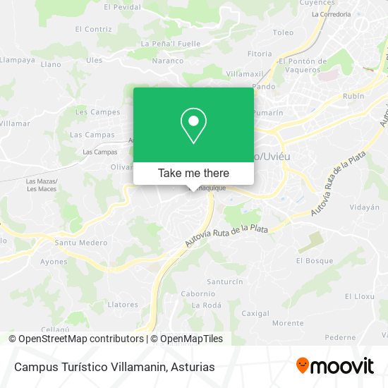 Campus Turístico Villamanin map