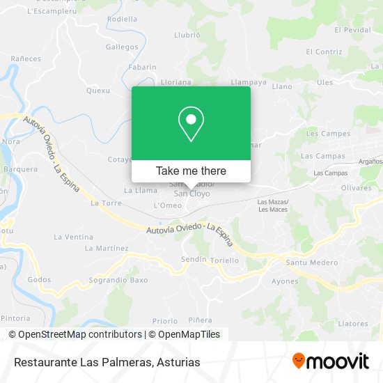 Restaurante Las Palmeras map