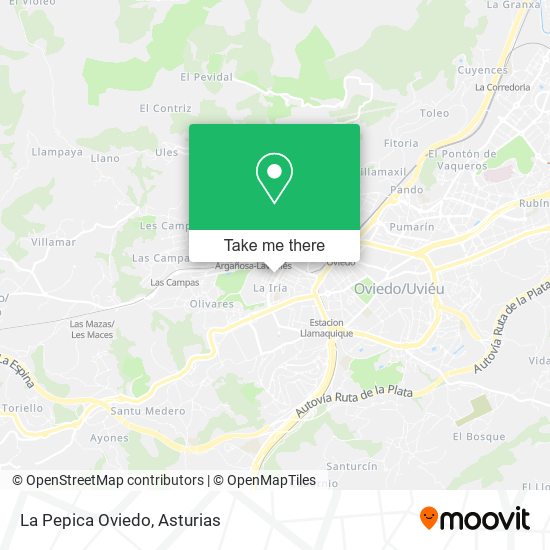 mapa La Pepica Oviedo