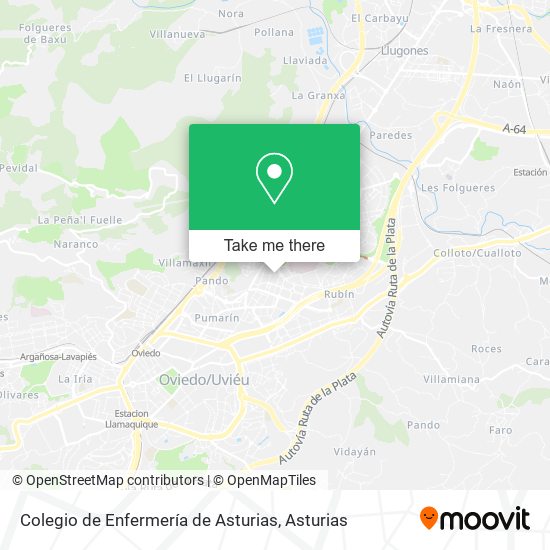 Colegio de Enfermería de Asturias map