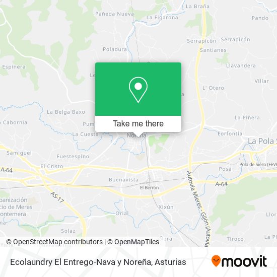 Ecolaundry El Entrego-Nava y Noreña map