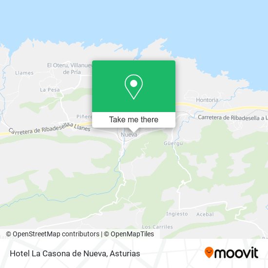 Hotel La Casona de Nueva map